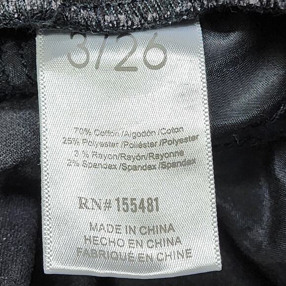 Simple Society Jeans Women 3/26 Black Faded Denim High Rise Cargo Jogger Stretch - Picture 4 of 11